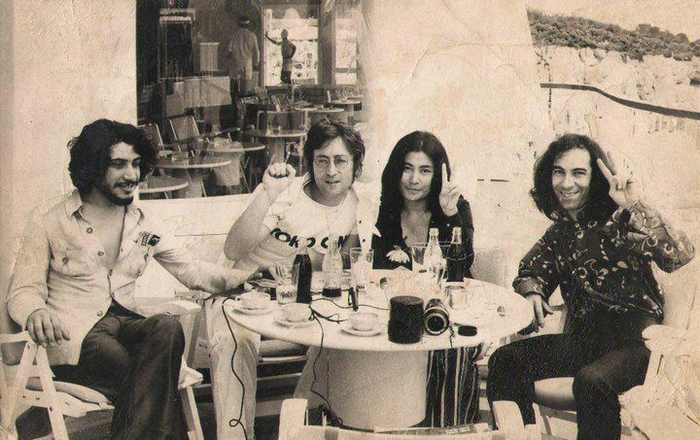 Erkin Koray with John Lennon and Yoko Ono, archival photograph